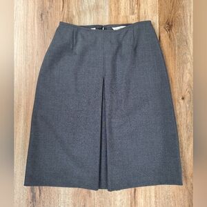 Eddie Bauer Womens A-Line Wool Midi Dress Pleated Size 6 Academia Preppy Stretch